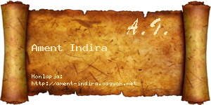 Ament Indira névjegykártya